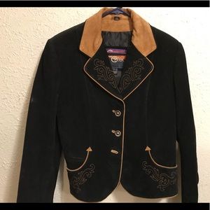 Vintage black suede jacket